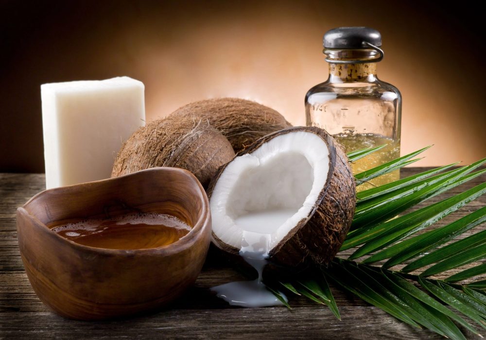 Hot coconut oil massage
